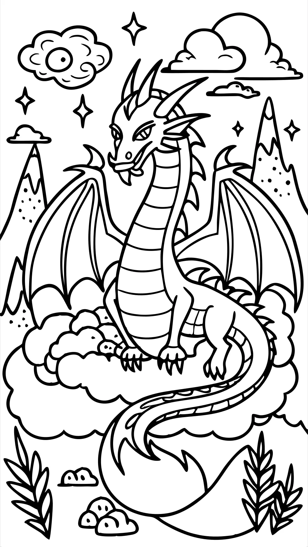 dragon adulte coloriage